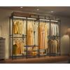 imageVIPEK V40L Clothes Rack with Dimmable LED Lights 3000K Warm White Heavy Duty Clothing Rack for Hanging Clothes Portable Closet Wardrobe Freestanding Closet Rack for Bedroom Max Load 890lbs BlackBlack Rack with Warm White Light