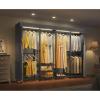 imageVIPEK V40L Clothes Rack with Dimmable LED Lights 3000K Warm White Heavy Duty Clothing Rack for Hanging Clothes Portable Closet Wardrobe Freestanding Closet Rack for Bedroom Max Load 890lbs BlackBlack Rack with Grey Cover