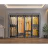 imageVIPEK V40L Clothes Rack with Dimmable LED Lights 3000K Warm White Heavy Duty Clothing Rack for Hanging Clothes Portable Closet Wardrobe Freestanding Closet Rack for Bedroom Max Load 890lbs BlackBlack Rack with Grey Cover