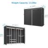 imageVIPEK V40L Clothes Rack with Dimmable LED Lights 3000K Warm White Heavy Duty Clothing Rack for Hanging Clothes Portable Closet Wardrobe Freestanding Closet Rack for Bedroom Max Load 890lbs BlackWhite Rack with Black Cover