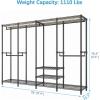 imageVIPEK V40L Clothes Rack with Dimmable LED Lights 3000K Warm White Heavy Duty Clothing Rack for Hanging Clothes Portable Closet Wardrobe Freestanding Closet Rack for Bedroom Max Load 890lbs BlackBlack Rack with Warm White Light