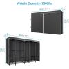 imageVIPEK V50C Black Portable Closet Rack with Black Cover Large Freestanding Wardrobe Closet Heavy Duty Clothes Rack Sturdy Clothing Rack for Hanging Clothes Max Load 1300lbsBlack Rack with Black Cover