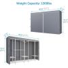 imageVIPEK V50C Black Portable Closet Rack with Black Cover Large Freestanding Wardrobe Closet Heavy Duty Clothes Rack Sturdy Clothing Rack for Hanging Clothes Max Load 1300lbsWhite Rack with Grey Cover