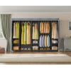 imageVIPEK V50C Black Portable Closet Rack with Black Cover Large Freestanding Wardrobe Closet Heavy Duty Clothes Rack Sturdy Clothing Rack for Hanging Clothes Max Load 1300lbsBlack Rack with Grey Cover