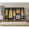 imageVIPEK V50C Black Portable Closet Rack with Black Cover Large Freestanding Wardrobe Closet Heavy Duty Clothes Rack Sturdy Clothing Rack for Hanging Clothes Max Load 1300lbsBlack Rack with Black Cover