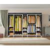 imageVIPEK V50C Black Portable Closet Rack with Black Cover Large Freestanding Wardrobe Closet Heavy Duty Clothes Rack Sturdy Clothing Rack for Hanging Clothes Max Load 1300lbsWhite Rack with Black Cover