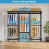 imageVIPEK V5C SE Covered Clothes Rack Heavy Duty Garment Rack with Cover and Adjustable Shelves Freestanding Portable Closet Wardrobe Closet Racks Black Clothing Rack with Black Upgarded Polyester CoverBlack Rack with Black Cover