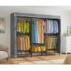 imageVIPEK V5C SE Covered Clothes Rack Heavy Duty Garment Rack with Cover and Adjustable Shelves Freestanding Portable Closet Wardrobe Closet Racks Black Clothing Rack with Black Upgarded Polyester CoverBlack Rack With Grey Polyester Cover