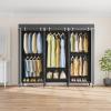 imageVIPEK V5C SE Covered Clothes Rack Heavy Duty Garment Rack with Cover and Adjustable Shelves Freestanding Portable Closet Wardrobe Closet Racks Black Clothing Rack with Black Upgarded Polyester CoverBlack Rack with Black Polyester Cover