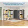 imageVIPEK V5C SE Covered Clothes Rack Heavy Duty Garment Rack with Cover and Adjustable Shelves Freestanding Portable Closet Wardrobe Closet Racks Black Clothing Rack with Black Upgarded Polyester CoverBlack Rack with Black Polyester Cover
