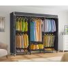 imageVIPEK V5C SE Covered Clothes Rack Heavy Duty Garment Rack with Cover and Adjustable Shelves Freestanding Portable Closet Wardrobe Closet Racks Black Clothing Rack with Black Upgarded Polyester CoverBlack Rack with Black Polyester Cover