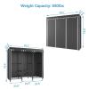 imageVIPEK V5C SE Covered Clothes Rack Heavy Duty Garment Rack with Cover and Adjustable Shelves Freestanding Portable Closet Wardrobe Closet Racks Black Clothing Rack with Black Upgarded Polyester CoverBlack Rack with Black Polyester Cover