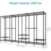 imageVIPEK V60 Extra Large Portable Closet Rack Heavy Duty Clothing Rack for Hanging Clothes Freestanding Wardrobe Metal Closet for Bedroom Storage and Organizer Load 1620lbs BlackBlack