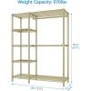 imageVIPEK V7 Garment Rack for Hanging Clothes Heavy Duty Clothes Rack with Shelves Portable Closet Racks Metal Clothing Racks 5 Tiers Freestanding Closet Wardrobe System Max Load 670lbs BlackGold