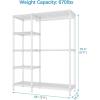 imageVIPEK V7 Garment Rack for Hanging Clothes Heavy Duty Clothes Rack with Shelves Portable Closet Racks Metal Clothing Racks 5 Tiers Freestanding Closet Wardrobe System Max Load 670lbs BlackWhite