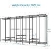 imageVIPEK V70 Extra Large Clothes Rack Heavy Duty Garment Rack Freestanding Wardrobe Metal Closet for Hanging Clothes Bedroom Organizer and Storage Max Load 1670lbs BlackBlack