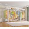 imageVIPEK V70 Extra Large Clothes Rack Heavy Duty Garment Rack Freestanding Wardrobe Metal Closet for Hanging Clothes Bedroom Organizer and Storage Max Load 1670lbs BlackWhite