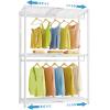 imageVIPEK X1 Expandable Clothes Rack Heavy Duty Adjustable from 2 to 35quot with Adjustable Shelves and Hanger Rods Reachin ampamp Walkin Closets Metal Garment Racks Portable Closet BlackWhite