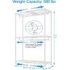 imageVIPEK X1 Expandable Clothes Rack Heavy Duty Adjustable from 2 to 35quot with Adjustable Shelves and Hanger Rods Reachin ampamp Walkin Closets Metal Garment Racks Portable Closet BlackWhite