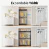 imageVIPEK X1 Expandable Clothes Rack Heavy Duty Adjustable from 2 to 35quot with Adjustable Shelves and Hanger Rods Reachin ampamp Walkin Closets Metal Garment Racks Portable Closet BlackBlack