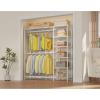 imageVIPEK X2 Expandable Reachin Closet Racks Adjustable from 33quot to 48quot Portable Open Walkin Closet Rack System with Flexible Shelves and Hanger Rods Clothing Rack for Hanging Clothes BlackWhite