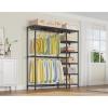 imageVIPEK X2 Expandable Reachin Closet Racks Adjustable from 33quot to 48quot Portable Open Walkin Closet Rack System with Flexible Shelves and Hanger Rods Clothing Rack for Hanging Clothes BlackBlack