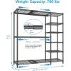 imageVIPEK X2 Expandable Reachin Closet Racks Adjustable from 33quot to 48quot Portable Open Walkin Closet Rack System with Flexible Shelves and Hanger Rods Clothing Rack for Hanging Clothes BlackBlack