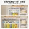 imageVIPEK X2 Expandable Reachin Closet Racks Adjustable from 33quot to 48quot Portable Open Walkin Closet Rack System with Flexible Shelves and Hanger Rods Clothing Rack for Hanging Clothes BlackWhite