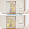 imageVIPEK X20 Expandable Metal Clothing Rack Adjustable from 33quot to 48quot Heavy Duty Garment Racks with Adjustable Shelves and Hanger Rods Portable Wardrobe Open Closet Rack System BlackWhite