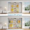 imageVIPEK X3 Expandable Heavy Duty Clothes Rack Adjustable from 52quot to 8 with Adjustable Shelves and Hanger Rods Large Freestanding Clothing Racks Reachin ampamp Walkin Closet Max Load 1210LBS BlackWhite
