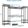 imageVIPEK X30 Expandable Clothes Rack Adjustable from 51quot to 611quot 950lbs Capacity Heavy Duty Portable Closet with 4 Hanger Rods ampamp 7 Wire Shelves Metal Wardrobe System for Reachin Closet BlackBlack