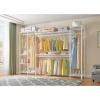 imageVIPEK X40 Expandable Large Reachin Closet Rack Adjustable from 64quot to 82 with Extendable Shelves and Hanger Rods Walkin Clothes Rack Mental Freestanding Clothing Racks Max Load 1240LBS BlackWhite