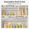 imageVIPEK X40 Expandable Large Reachin Closet Rack Adjustable from 64quot to 82 with Extendable Shelves and Hanger Rods Walkin Clothes Rack Mental Freestanding Clothing Racks Max Load 1240LBS BlackWhite