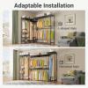 imageVIPEK X40 Expandable Large Reachin Closet Rack Adjustable from 64quot to 82 with Extendable Shelves and Hanger Rods Walkin Clothes Rack Mental Freestanding Clothing Racks Max Load 1240LBS BlackBlack
