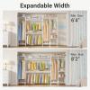imageVIPEK X40 Expandable Large Reachin Closet Rack Adjustable from 64quot to 82 with Extendable Shelves and Hanger Rods Walkin Clothes Rack Mental Freestanding Clothing Racks Max Load 1240LBS BlackWhite