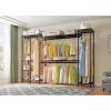 imageVIPEK X40 Expandable Large Reachin Closet Rack Adjustable from 64quot to 82 with Extendable Shelves and Hanger Rods Walkin Clothes Rack Mental Freestanding Clothing Racks Max Load 1240LBS BlackBlack