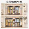 imageVIPEK X5 Extra Large Expandable Clothes Rack Adjustable from 78quot to 105quot Reachin Closet Metal Clothing Racks Walkin Freestanding Wardrobe Portable Closets BlackBlack