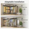 imageVIPEK X5 Extra Large Expandable Clothes Rack Adjustable from 78quot to 105quot Reachin Closet Metal Clothing Racks Walkin Freestanding Wardrobe Portable Closets BlackBlack