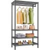 imageVIPEK V1 Wire Garment Rack 4 Tiers Heavy Duty Clothes Racks for Hanging Clothes Large Clothing Rack Freestanding Closet with Hanging Rod 354 L X 157 W X 709 H Max Load 500LBS BlackBlack