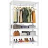 imageVIPEK V1 Wire Garment Rack 4 Tiers Heavy Duty Clothes Racks for Hanging Clothes Large Clothing Rack Freestanding Closet with Hanging Rod 354 L X 157 W X 709 H Max Load 500LBS BlackWhite