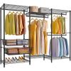 imageVIPEK V10 Garment Rack Large Size Heavy Duty Clothes Rack with Hanging Rods Adjustable Shelves ampamp 2 Slid Storage Baskets Wire Clothing Rack 689quot W x 157quot D x 764quot H Max Load 920 LBS BlackBlack