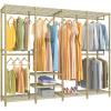 imageVIPEK V40 Wire Garment Rack Heavy Duty Clothes Rack for Hanging Clothes MultiFunctional Bedroom Clothing Rack Freestanding Closet Wardrobe Rack Max Load 1110lbs BlackGold