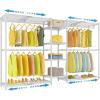 imageVIPEK X3 Expandable Heavy Duty Clothes Rack Adjustable from 52quot to 8 with Adjustable Shelves and Hanger Rods Large Freestanding Clothing Racks Reachin ampamp Walkin Closet Max Load 1210LBS BlackWhite