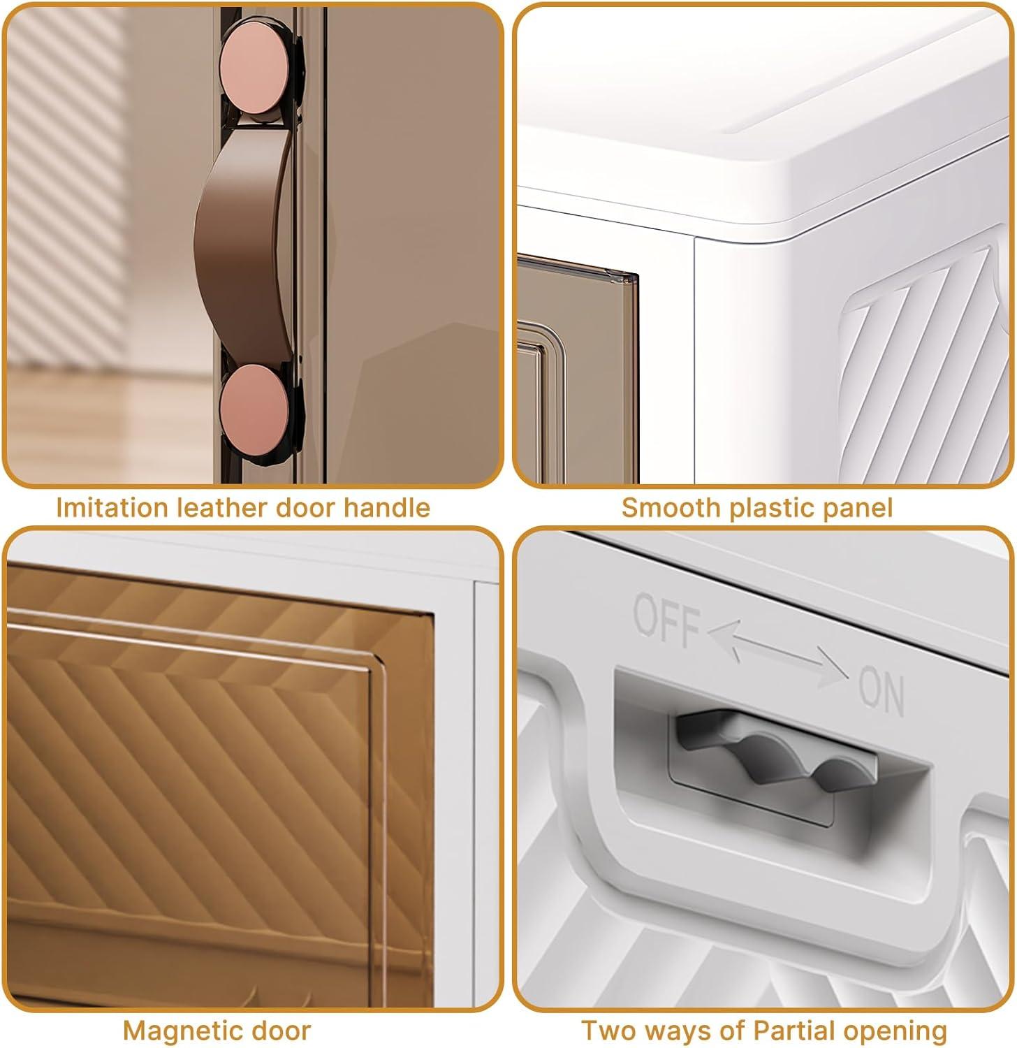 imageExtra Large Stackable Storage Bins with Lids ampamp Wheels ampamp Door 960QT160QT40GAL6Pack Foldable Collapsible Closet Organizers Plastic containers drawers for bedroom DormWhite165QT