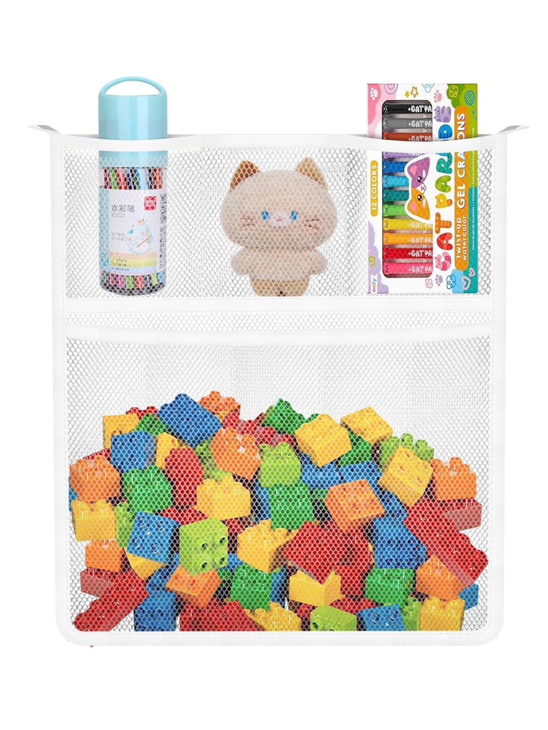 imageStuffed Animal Storage ampamp Organizer with Wheels 340QT Oversized Zoo Toy Holder with Mesh Design Giant Plush Toy Organizer for Toddler Rooms Playrooms ampamp Bedrooms 2Layers2layers