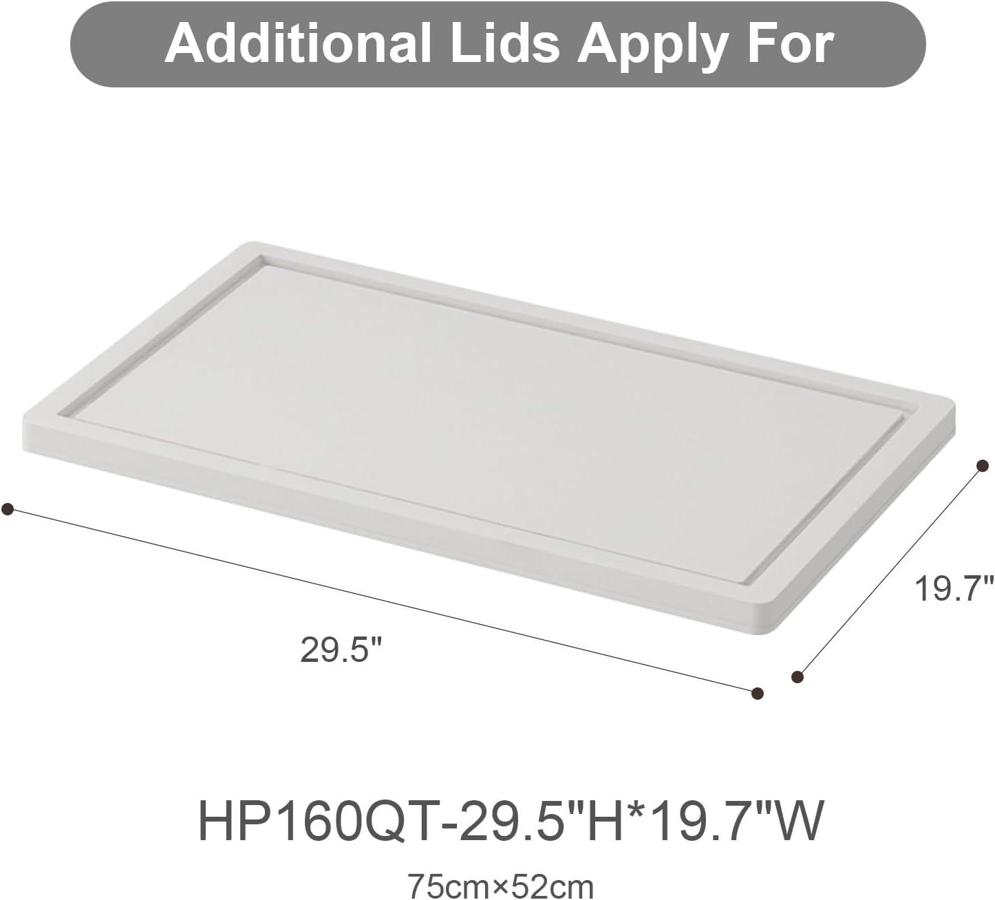 imageadditional Extra Large Lids for UAMFURI 160165QT storage bins2pcs Lids only295W197D 160QT165QT White2pcs