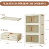 image20QT Stackable Storage Bins with LidsNo Wheels Collapsible Storage Bins with Drawers 3Pack Plastic Cabinet with Doors Closet Organizers and Containers Drawers for Home Dorm