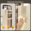 image2Tier Slim Bathroom Storage Cabinet Movable Narrow Plastic Drawers Waterproof Slim Bathroom Organizer Thin Storage Cabinet for Narrow Spaces Kitchen Laundry OutTheBox4Tier