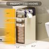 image2Tier Slim Bathroom Storage Cabinet Movable Narrow Plastic Drawers Waterproof Slim Bathroom Organizer Thin Storage Cabinet for Narrow Spaces Kitchen Laundry OutTheBox2Tier