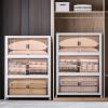 imageExtra Large Stackable Storage Bins with Lids ampamp Wheels ampamp Door 960QT160QT40GAL6Pack Foldable Collapsible Closet Organizers Plastic containers drawers for bedroom DormWhite160QT